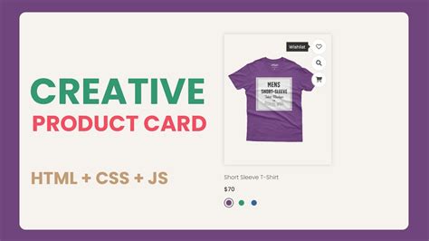 Responsive Product Cards Design Using Html Css Javascript Youtube