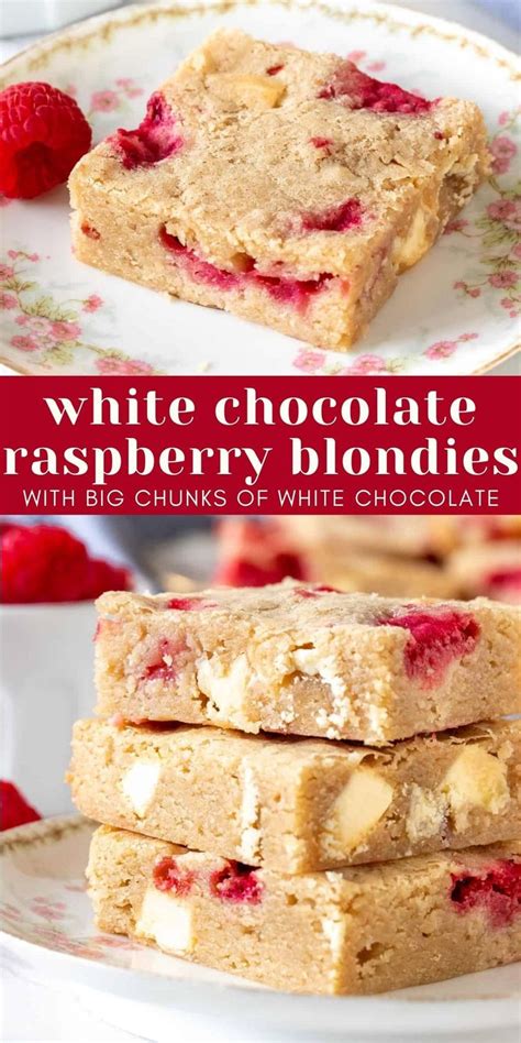 White Chocolate Raspberry Blondies Recipe Raspberry Recipes Baking