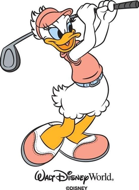 An Image Of Donald Duck Playing Golf