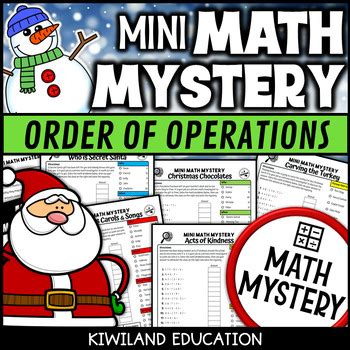 Christmas Mini Math Mystery With Order Of Operations By Kiwiland