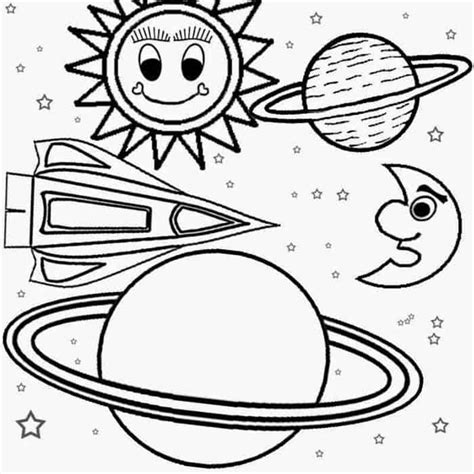 Free Coloring Page Universe