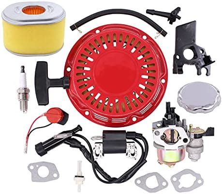 Carburetor With Ignition Coil Recoil Pull Starter Kit Carb Replacement