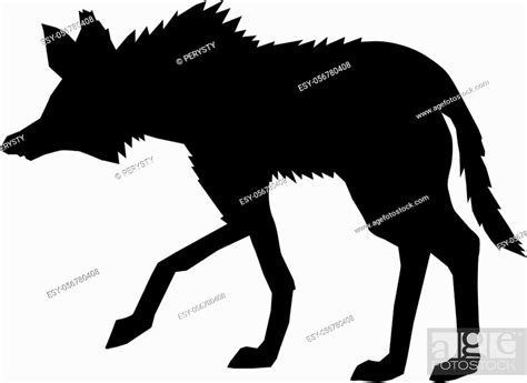 silhouette of maned wolf, side view, Stock Vector, Vector And Low Budget Royalty Free Image. Pic ...