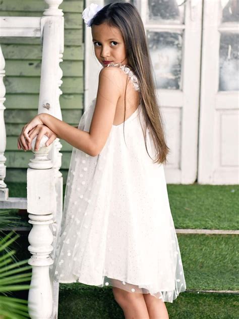 Robe Cérémonie Bohème Tulle Alizee La Faute A Voltaire Blanc Doré