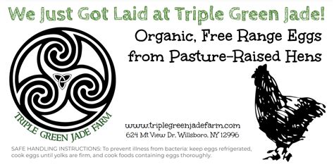 Organic Eggs Triple Green Jade Farm Willsboro Ny