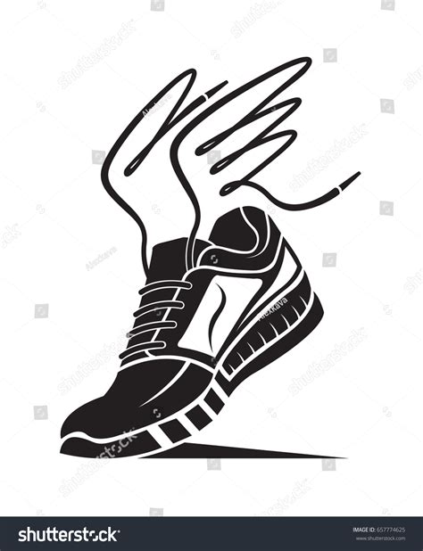 Speeding Running Sport Shoe Icon Stock Vector Royalty Free 657774625