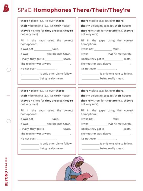 Homophones There Their Theyre Worksheet Pdf Language Arts And Discipline