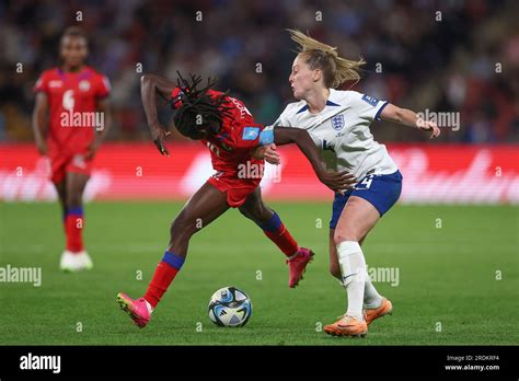 Nérilia Mondésir 10 Of Haiti Tackles The Ball Off Keira Walsh 4 Of