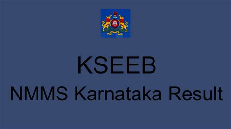 Nmms Karnataka Result Cut Off Marks Merit List