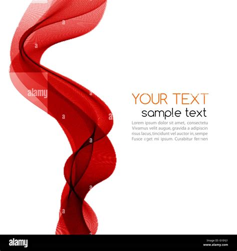 Abstract Smooth Color Wave Vector Curve Flow Red Motion Illustration