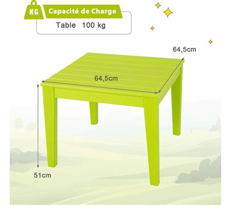 Table Pour Enfants En Pehd Anti D Coloration Pour Int Rieur Ext Rieur