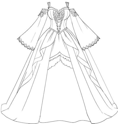 Pin De Abbaton Abberday Em Coloring Pages Roupa De Princesa Moda