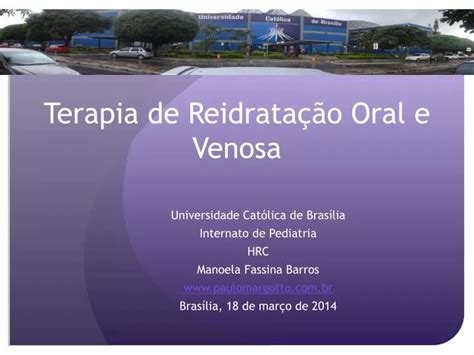 PPT Terapia de Reidratação Oral e Venosa PowerPoint Presentation