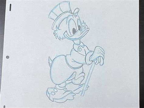 Walt Disney Originele Concepttekening Van Scrooge Mcduck Ducktales