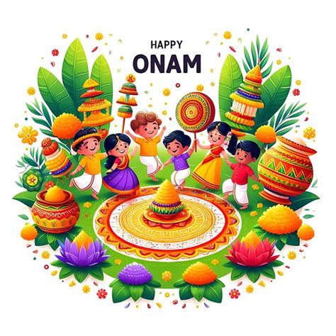 Onam Festival Celebration Premium AI Generated Image