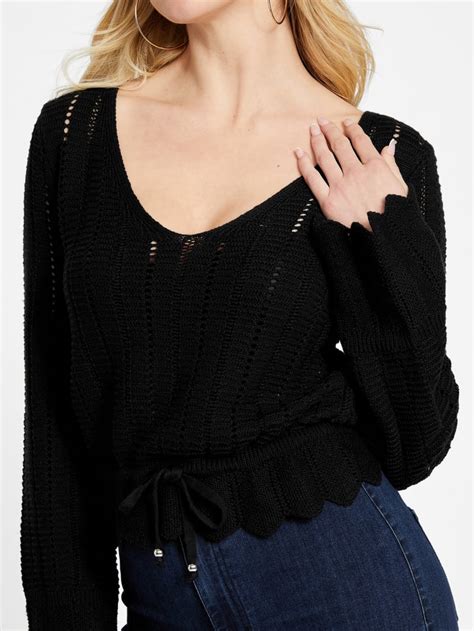 Rylie Scalloped Sweater Guess Factory