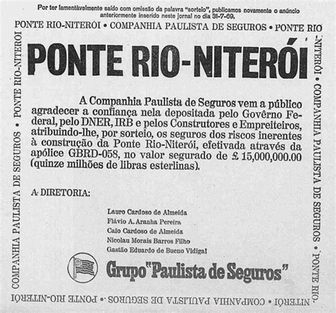 50 anos da Ponte Rio Niterói CEDOM CNseg