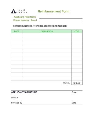 Fillable Online Free Expense Reimbursement Form Templatesfree Employee