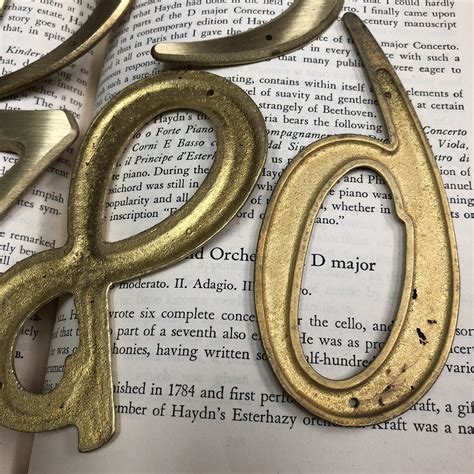 Vintage House Numbers Your Choice Brass House Number Salvaged