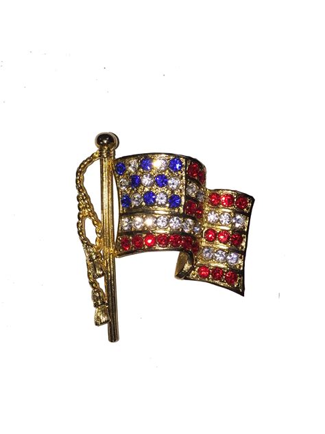 Patriotic Signed Napier Brooch Patriotic Brooch Vintage Brooches