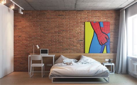 Bedrooms With Exposed Brick Walls
