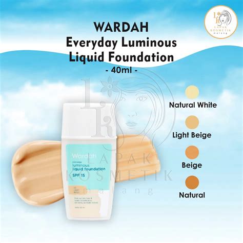 Jual Wardah Everyday Luminous Liquid Foundation 40ml Shopee Indonesia