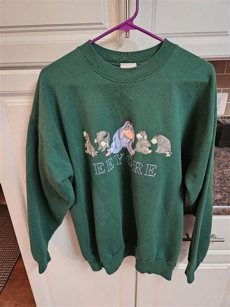 Disney Store S Winnie The Pooh Eeyore Crewneck Gre Gem