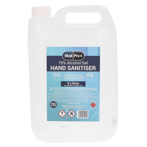 Medipro 70 Alcohol Hand Sanitiser 5 Litres Medisave Uk