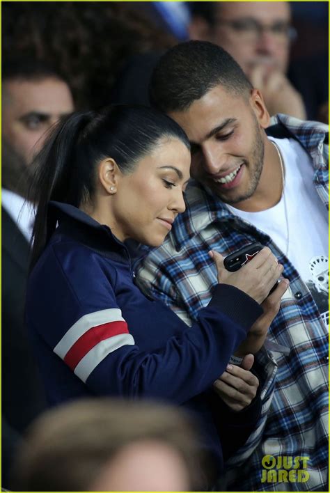 Kourtney Kardashian And Boyfriend Younes Bendjima Pack On The Pda At Paris Soccer Game Photo