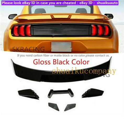 FOR 2015 2020 FORD MUSTANG S550 GT STYLE GLOSSY BLACK REAR TRUNK