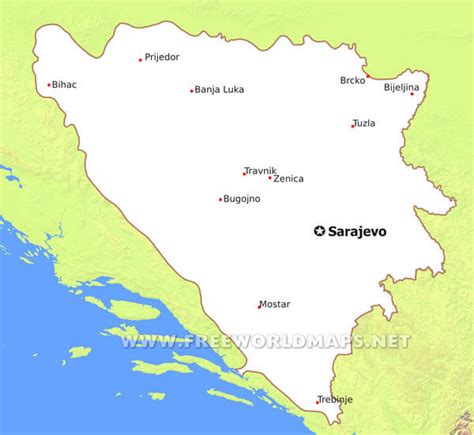 Bosnia Political Map