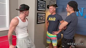 Frat Gay Men Justin Matthews And Evan Knoxx Recruit New Muscle Student Trevor Brooks In Their