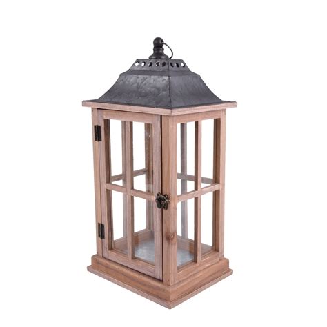 Better Homes And Gardens Rustic Wood Candle Holder Lantern Medium