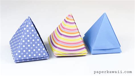 Origami Pyramid Box Instructions - Paper Kawaii