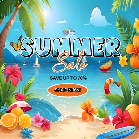 Plantilla De Summer Sale Notice Design Template Postermywall