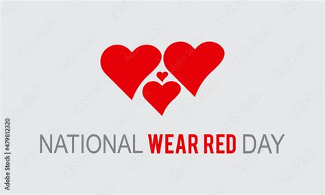 National Wear Red Day, February 4. Vector template Design for banner ...