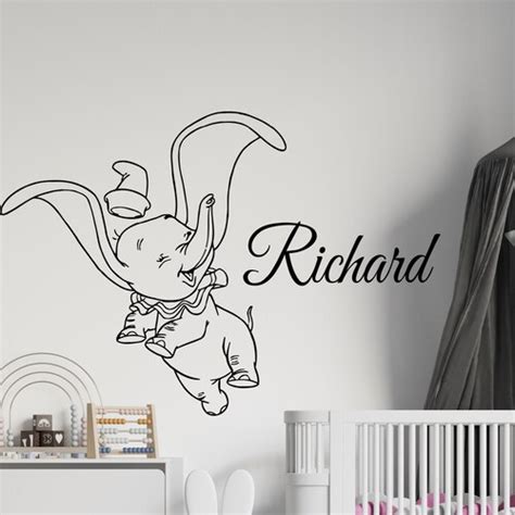 Dumbo Elephant Wall Decal Dumbo Wall Sticker Nursery Wall Etsy