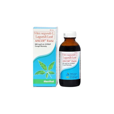 Ascof Forte Syrup Menthol 600mg5ml Lazada Ph