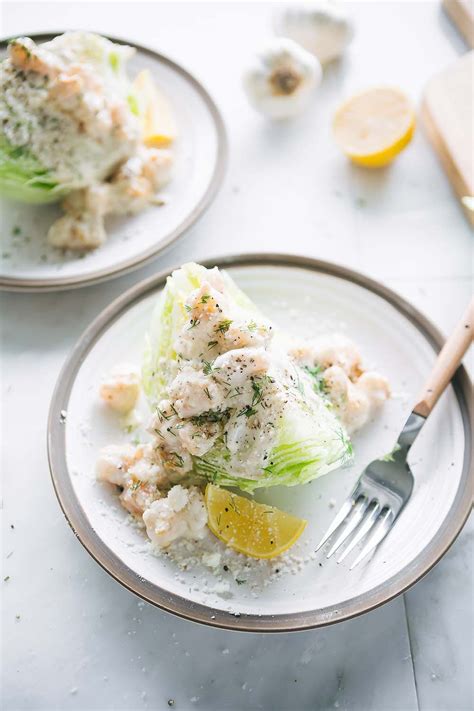 Skinny Shrimp Caesar Wedge Salad Recipe Wedge Salad Recipes Wedge