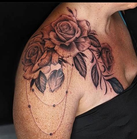 Details More Than Rose Shoulder Tattoo Female Latest In Cdgdbentre