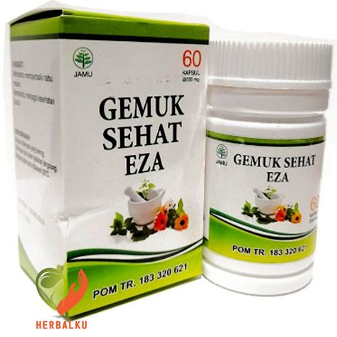 Jual Kapsul Gemuk Sehat Eza Herbal Penambah Berat Badan Sudah Pom Isi