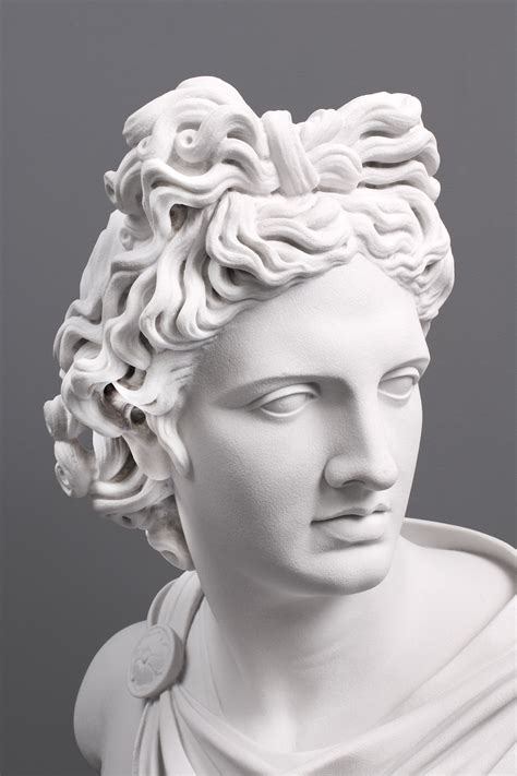 Large Apollo Bust Sculpture Greek Statue Of Apollo Belvedere Etsy