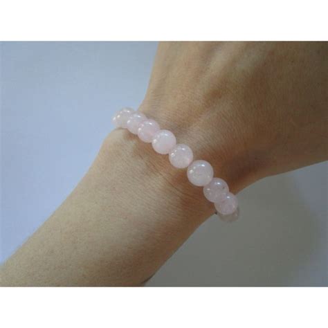 Pulseira Pedra Quartzo Rosa 8 Mm Elo7 Produtos Especiais