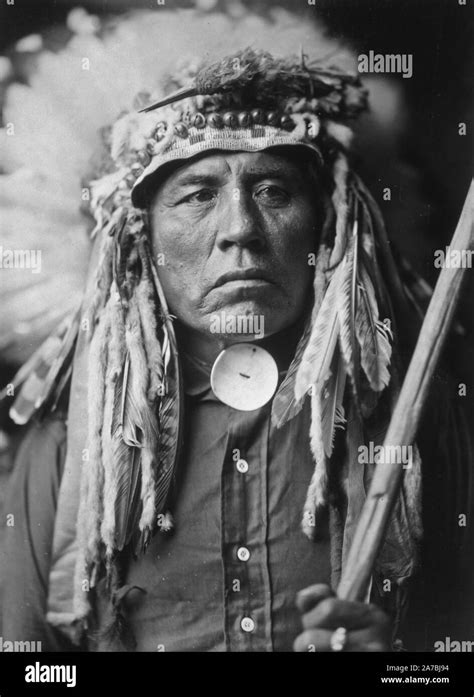 Edward S Curtis Native American Indians Apsaroke Man Half Length