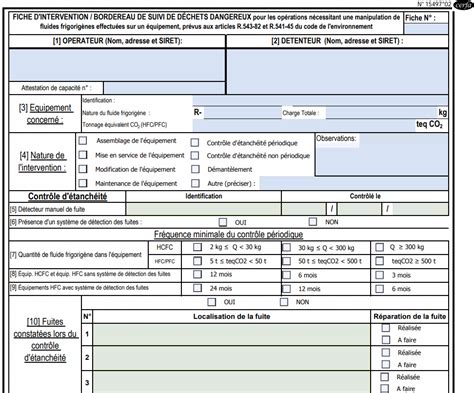 CERFA 15497 2 définition et utilisation par les pro du froid