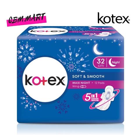 Kotex Soft Smooth Maxi Overnight Wing Cm S Pads Shopee Malaysia