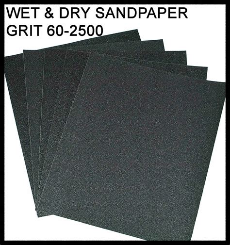 Wet Dry Sandpaper Grit 60 - 2500 Sand Paper Sanding Fine Medium Rough