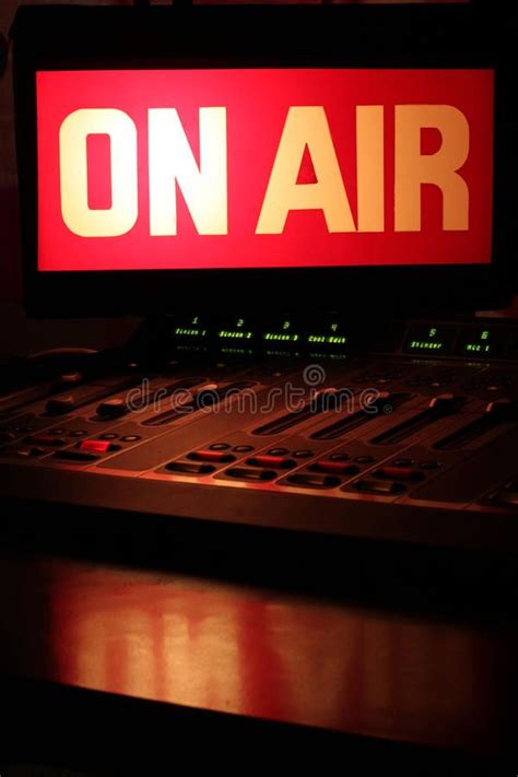 On Air Radio Studio Vertical Stock Photo Image Of Broadcast Cast