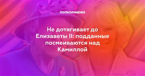 Не дотягивает до Елизаветы II: подданные посмеиваются над Камиллой