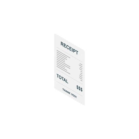 White Background Receipt Paper Bill Check Invoice And Cash Receipts